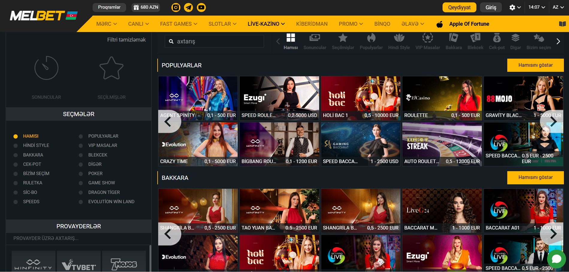 Melbet Canlı Kazino Azərbaycanda